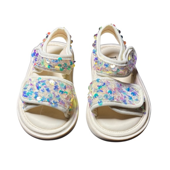 Sparkly Sequin Toddler Sandals Size 25 - Picture 2 of 5